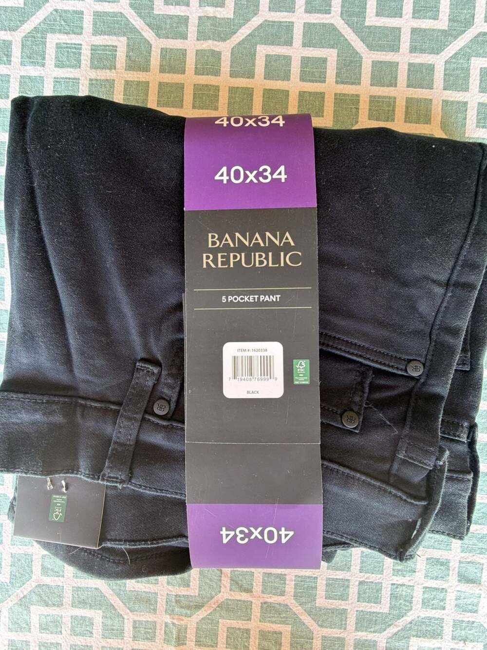 Banana Republic 5 Pocket Pant Black Size 40x34